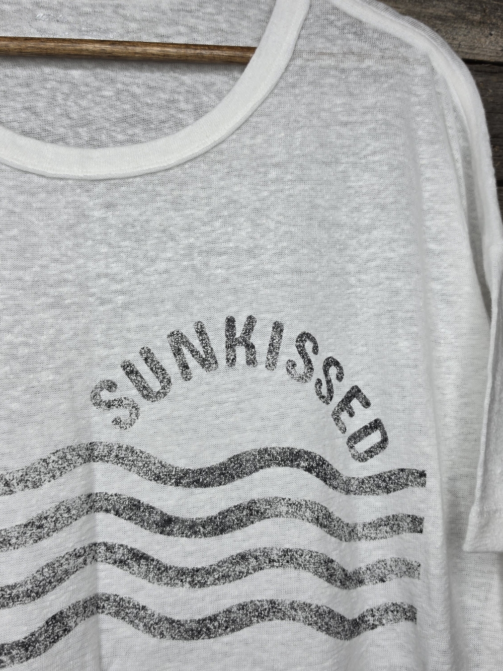 Aerie Oversized Sunkissed Graphic Linen Tee